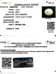 1.85/CT Natural Opal with Govt. Lab Certificate